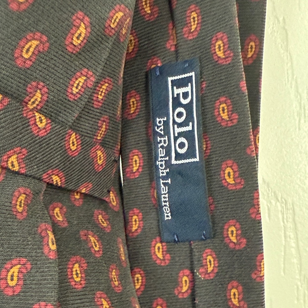 Polo by Ralph Lauren Navy and Red Paisley Tie